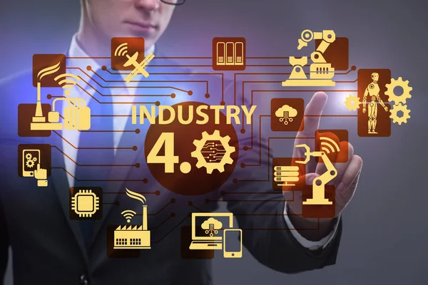 Modern ipar 4.0 műszaki automatizálási koncepció — Stock Fotó