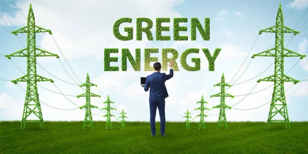 Empresario en concepto de energía verde —  Fotos de Stock