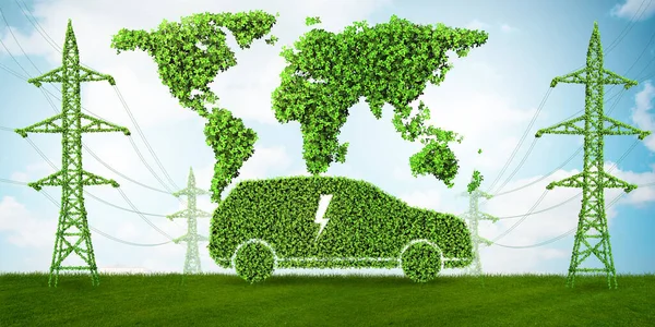 녹색 에너지 개념 - 3d 렌더링 — 스톡 사진