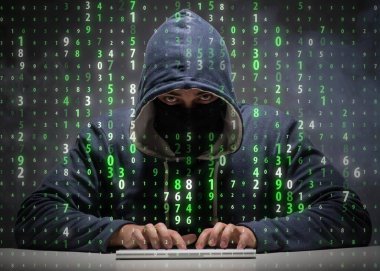 Veri güvenliği konseptinde genç bir hacker