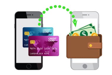 Taşınabilir cüzdan aktarımı kavramı - 3d oluşturma