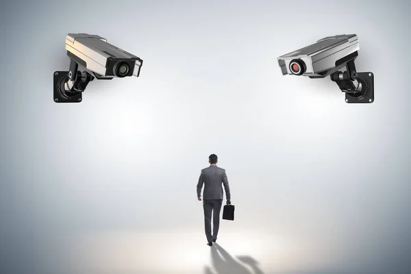 Telecamere in attesa uomo nel concetto di spionaggio — Foto Stock