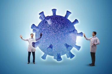 Tedavi arayan doktorla Coronavirus konsepti