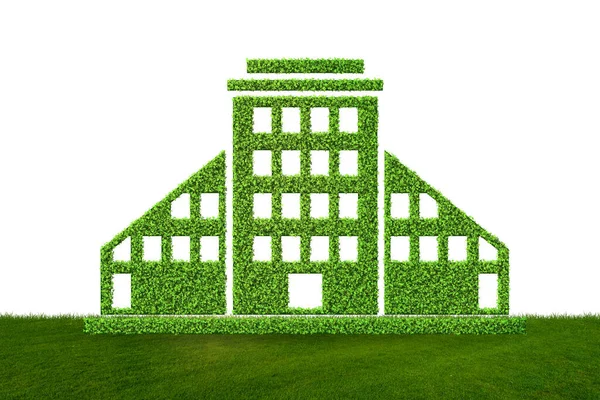 Concetto di casa verde - rendering 3d — Foto Stock
