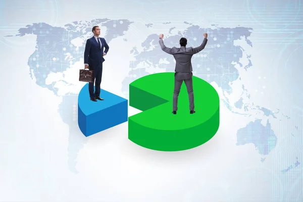 Business analytics concept met taartdiagram — Stockfoto