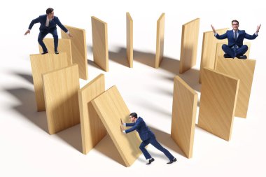 Domino etkisi ve rekabet konsepti