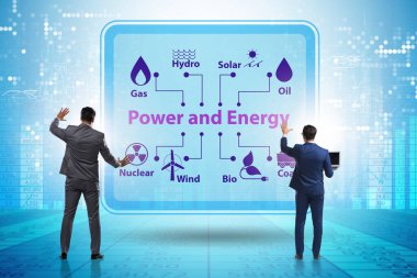 İş adamıyla enerji karışımı kavramı