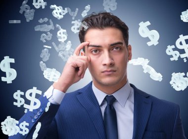 Dolar finansal konsepti işadamı