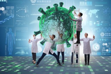 Tedavi arayan doktorla Coronavirus konsepti
