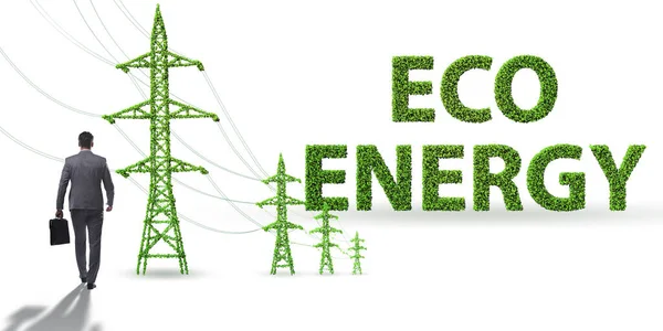 Zakenman in groene energie concept — Stockfoto