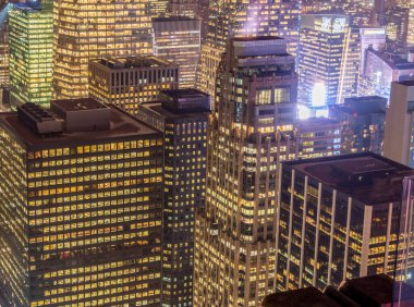 Günbatımında New York Manhattan manzarası