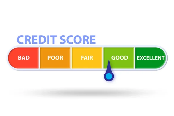 Credit score concept - 3d rendering — 图库照片