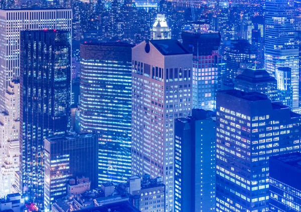 Vista de Nueva York Manhattan durante el atardecer — Foto de Stock