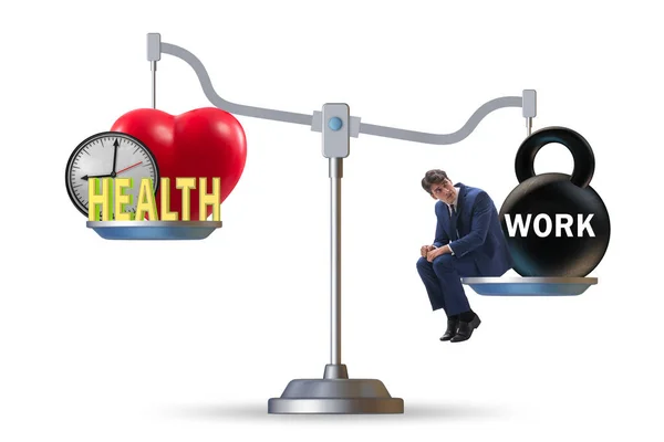 İş ve sağlık arasındaki denge kavramı — Stok fotoğraf