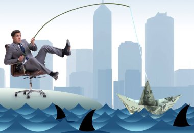 İşadamı sudan dolar avlıyor