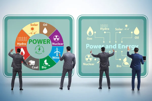 İş adamıyla enerji karışımı kavramı