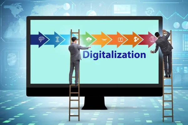 Digitale Transformation und Digitalisierungstechnikkonzept — Stockfoto