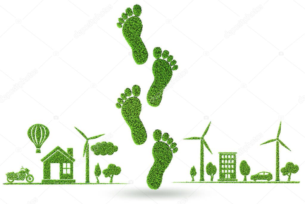 Carbon footprint concept - 3d rendering