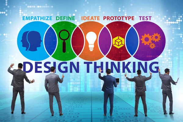 Design thinking concept in software development — 스톡 사진