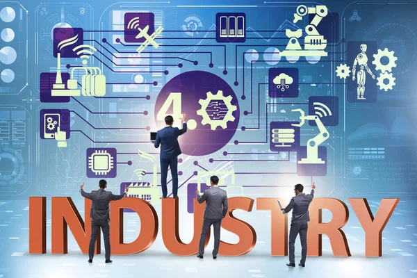 Industria moderna 4.0 concepto de automatización técnica — Foto de Stock