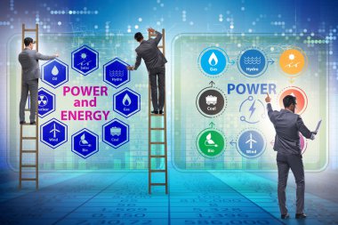 İş adamıyla enerji karışımı kavramı