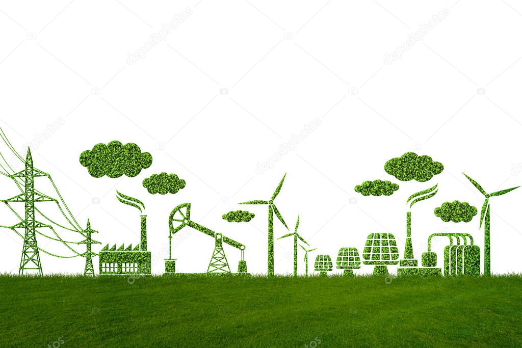 Green energy concept - 3d rendering