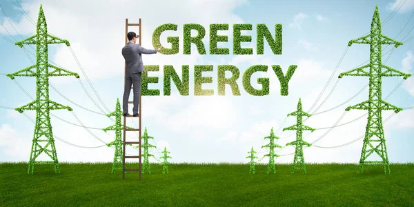 Businessman in green energy concept — Stock Photo, Image