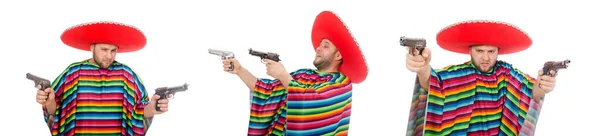 Grappig Mexicaans pistool geïsoleerd op wit — Stockfoto