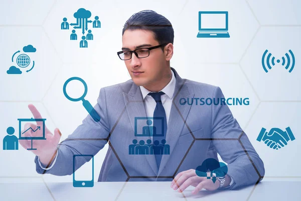 Konzept des Outsourcings im modernen Business — Stockfoto