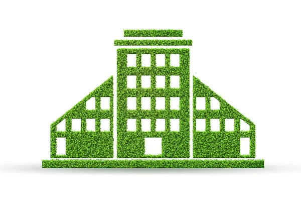 Концепція зеленого будинку - 3d рендеринг — стокове фото