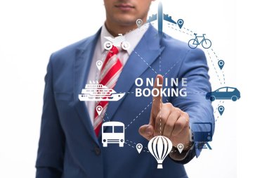 Seyahat için online rezervasyon kavramı