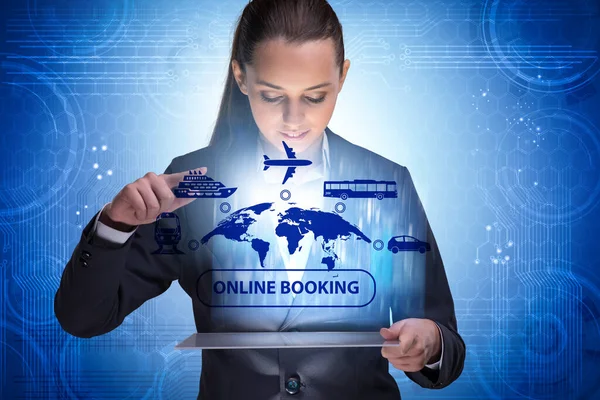 Concept of online booking for trip — Stock Photo, Image