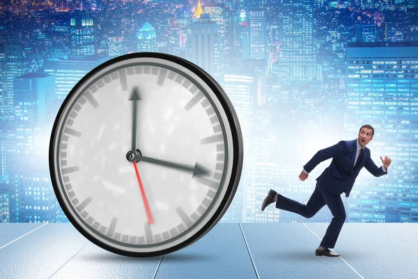 Affärsman anställd i time management koncept — Stockfoto