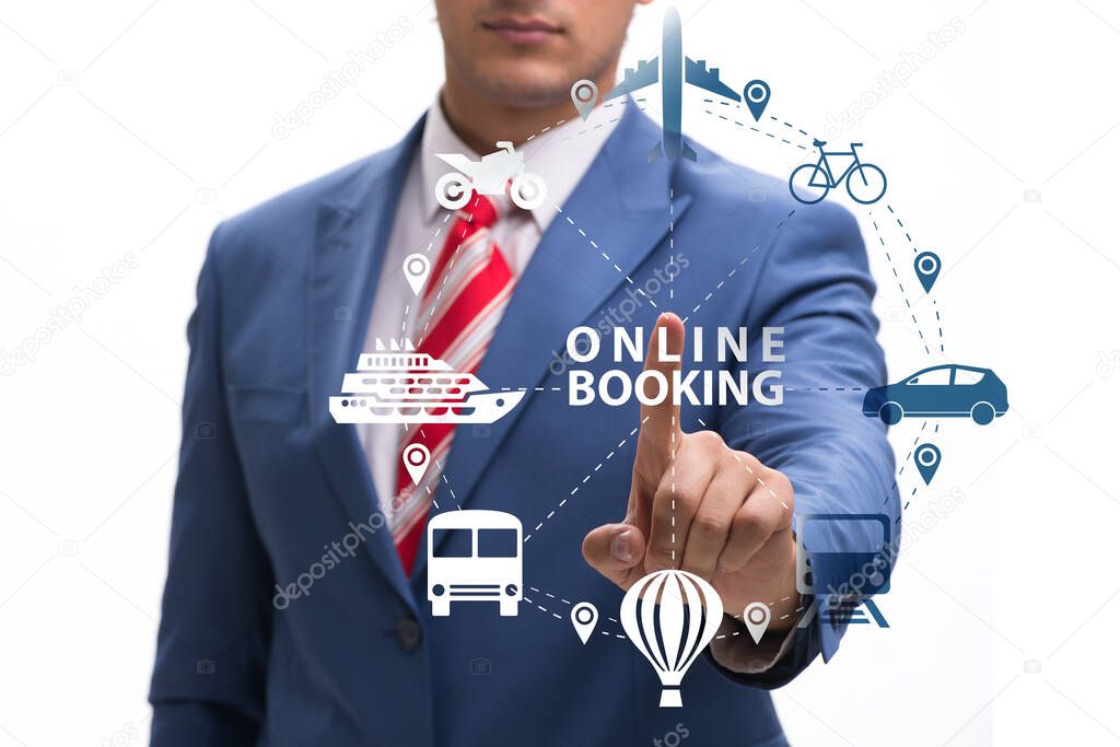 Concept of online booking for trip