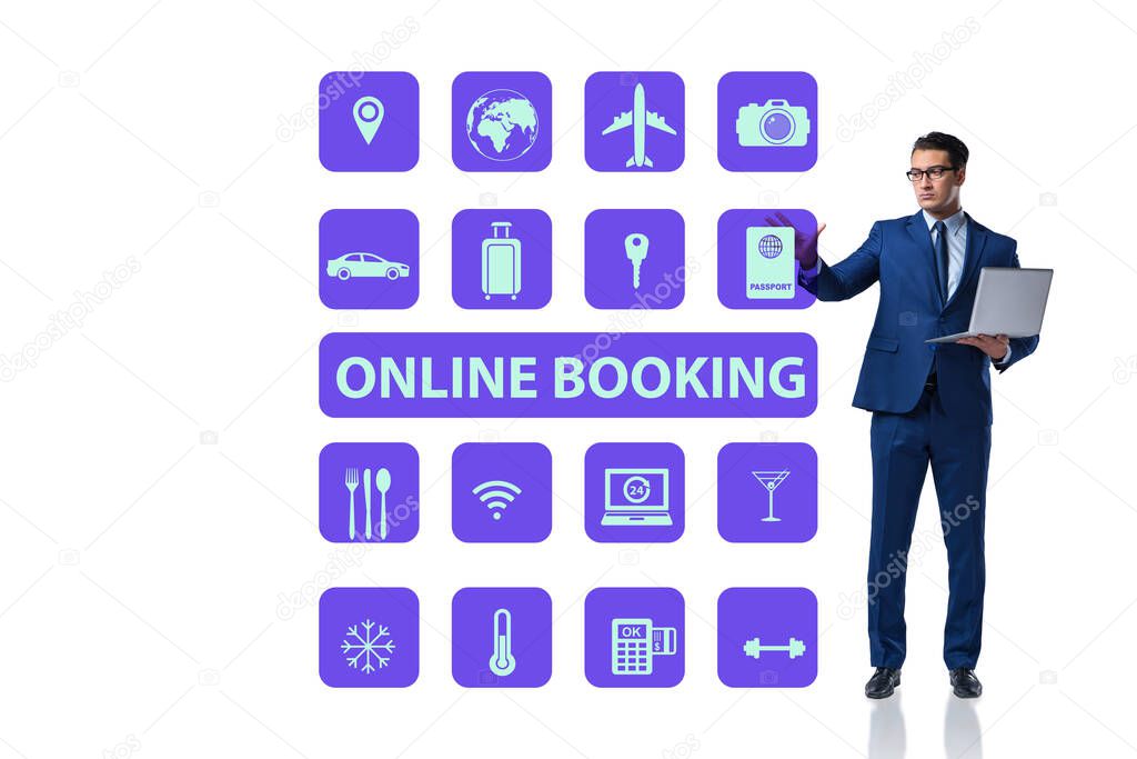 Concept of online booking for trip