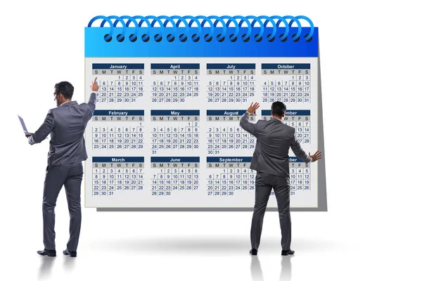 Concepto de calendario de negocios con empresario —  Fotos de Stock