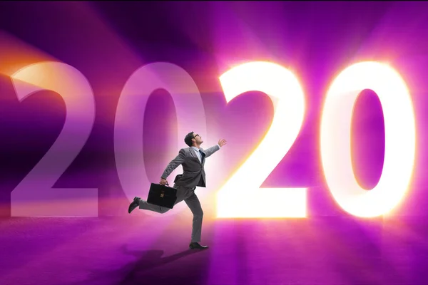 Unternehmer und Konzept für das neue Jahr 2020 — Stockfoto