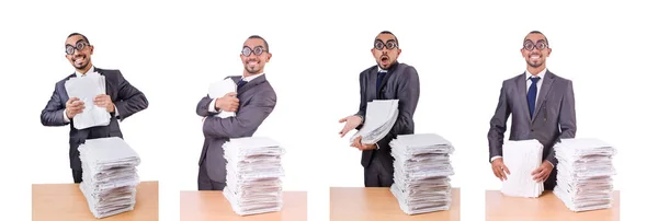 Man with too much work to do — Stock Photo, Image