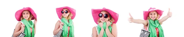 Menina se preparando para férias de verão — Fotografia de Stock