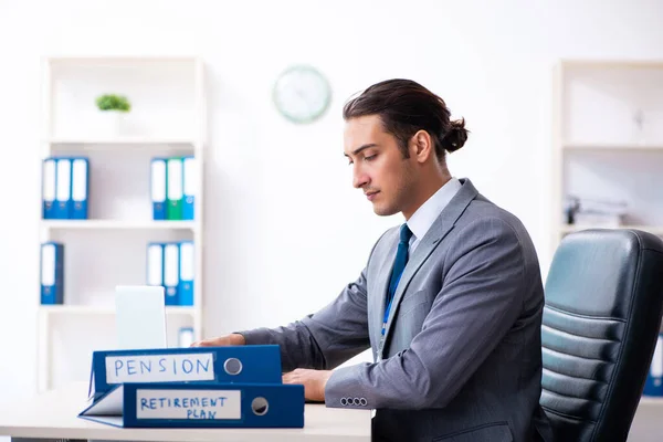 Young male accountant working in the office — Stock Photo, Image