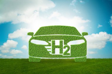 Hydrogen car concept - 3d rendering clipart