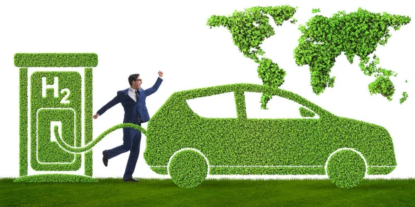 Idrogeno concetto di automobile nel concetto di trasporto ecologico — Foto Stock