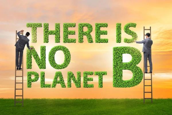 Ecologisch concept - er is geen planeet b — Stockfoto