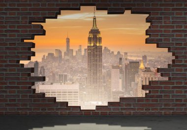 Tuğla duvarlı tatil kavramı