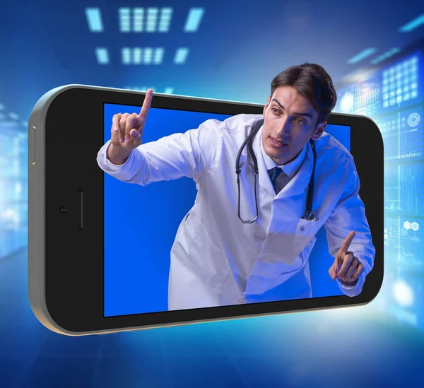 Doctor in telehealth medical concept — Stock Photo, Image