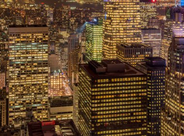 Günbatımında New York Manhattan manzarası