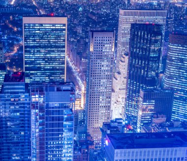 Günbatımında New York Manhattan manzarası