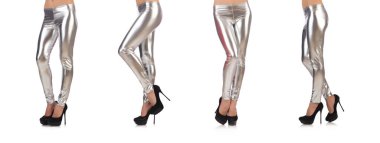 Beyaz çoraplı kadın bacakları