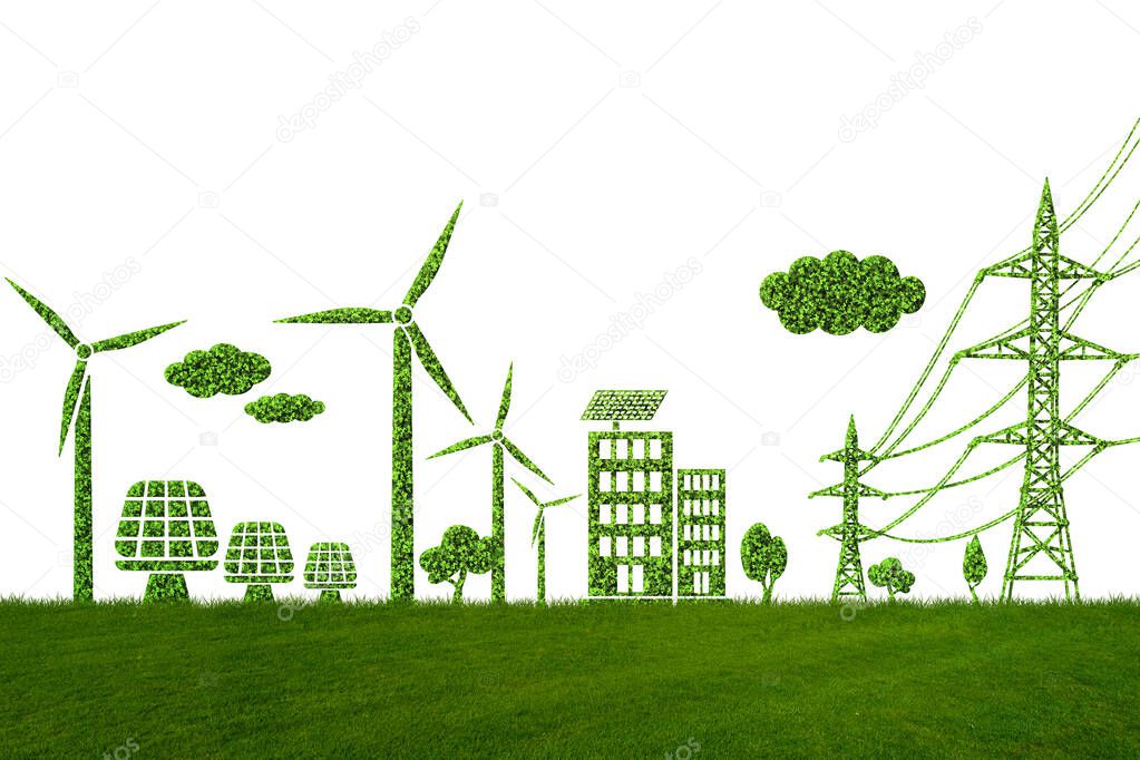 Green energy concept - 3d rendering