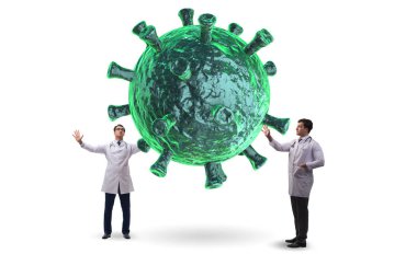Tedavi arayan doktorla Coronavirus konsepti